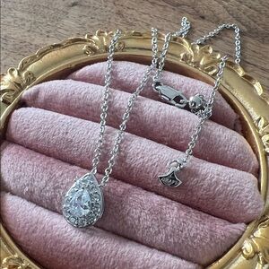Graff Silver Necklace new Teardrop Pendant Diamond rhinestone fashion jewelry